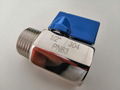 Stainless steel internal and external teeth mini ball valve 1