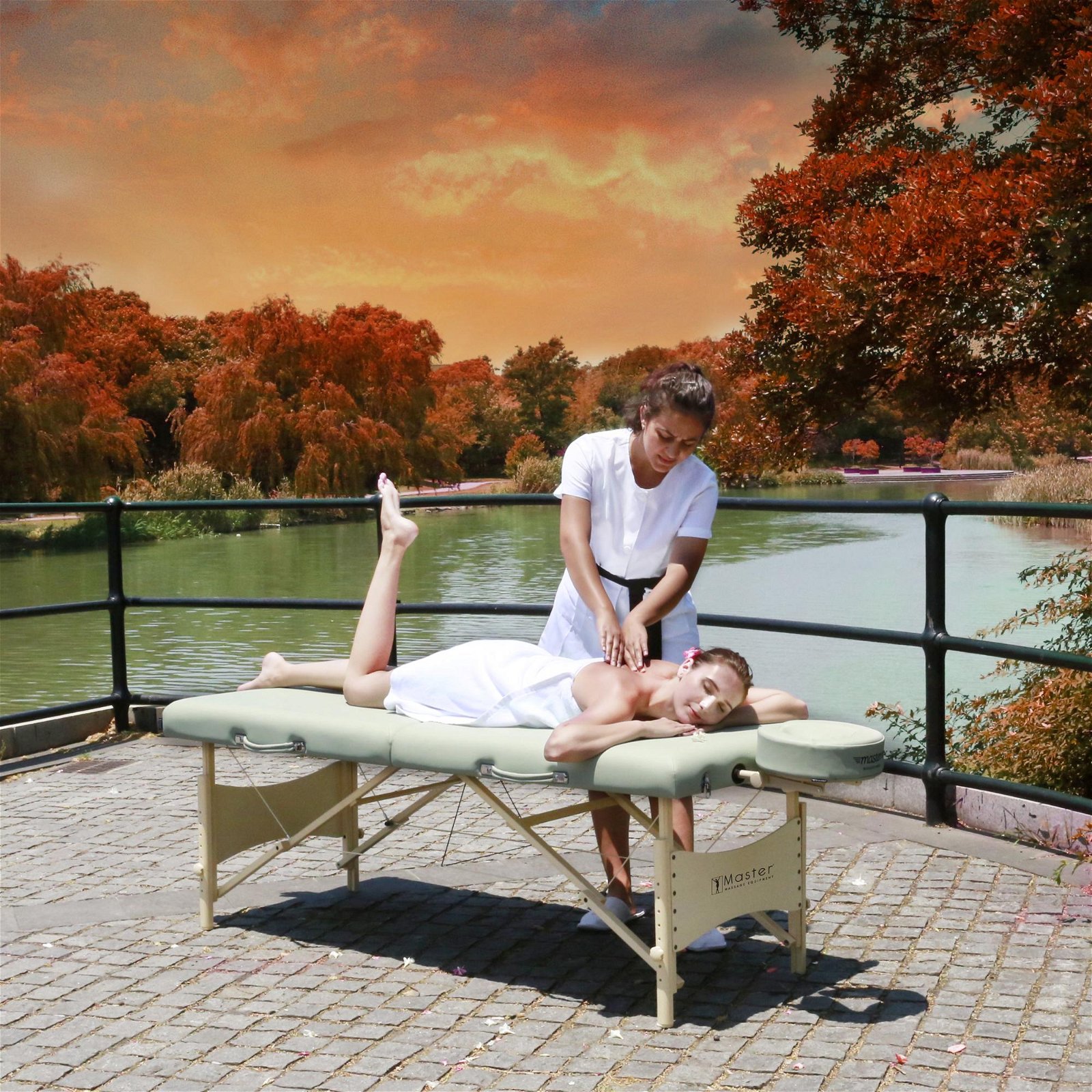 Master Massage 64cm Lily Mint Green Paradise Portable Massage Table 3