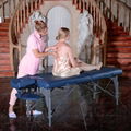 Master Massage 70cm Montclair Memory Foam Pro Portable Massage Table, Royal Blue 3