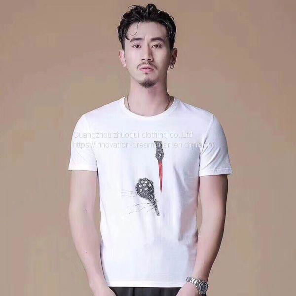 Men’s fashion T-shirt summer clothing dress white new design Skype:jullylee0212