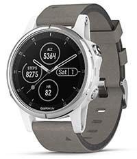 Garmin fēnix 5S Plus Sapphire White Gray Suede Band Fenix HR Watch