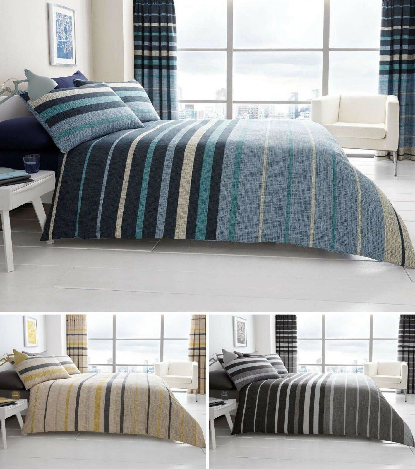 Block And Stripe Duvet Cover Quilt Cover Bedding Set Single Double King