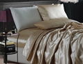 Collection 4-Piece Solid Multicolor Bridal Satin Sheet Set