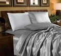 Collection 4-Piece Solid Multicolor Bridal Satin Sheet Set 4