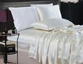 Collection 4-Piece Solid Multicolor Bridal Satin Sheet Set 7