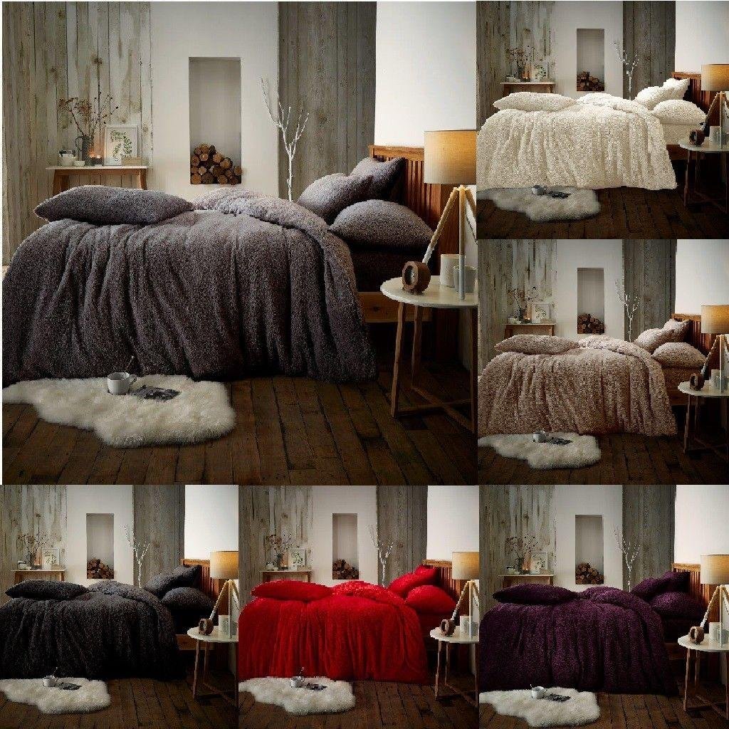 Teddy Fleece Luxury Fitted Sheets Cosy Warm Soft Bedding Sets Pillow Cases