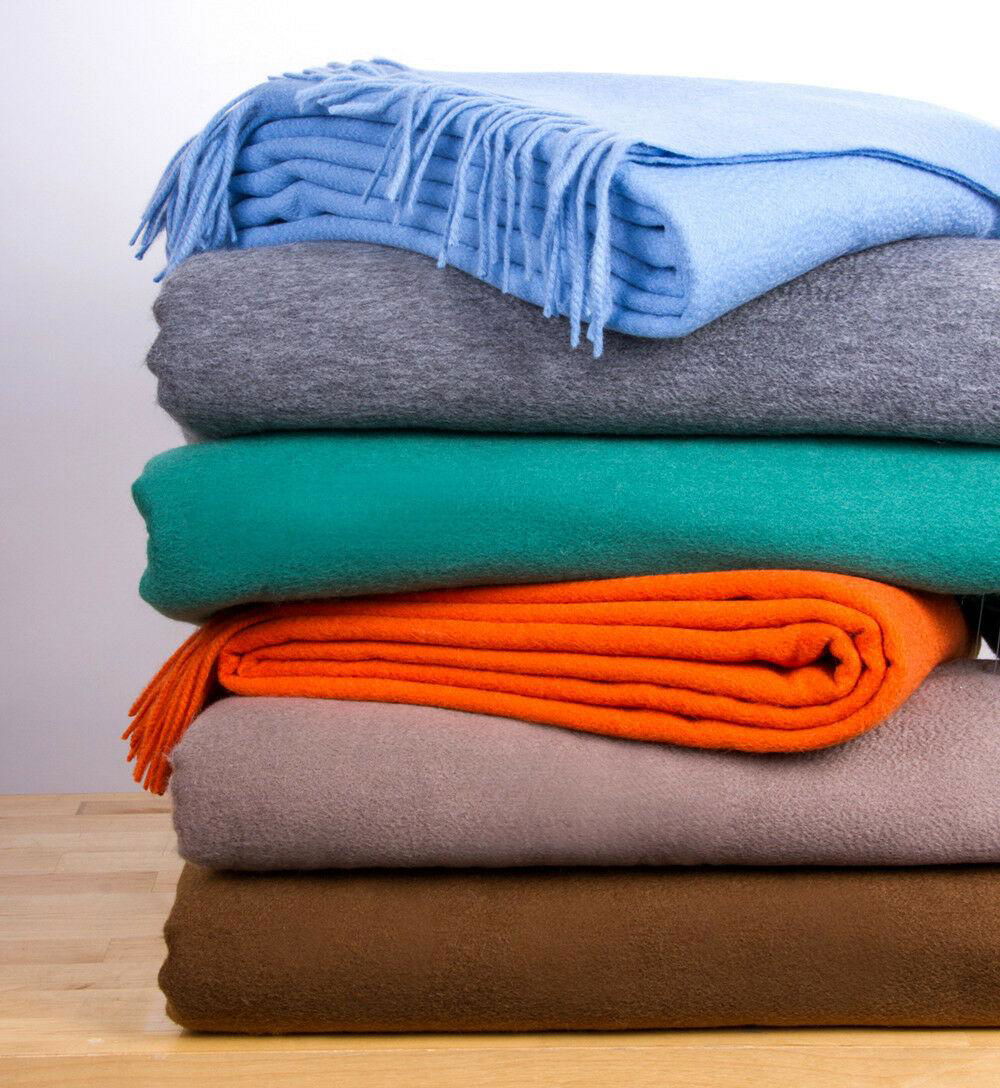 50x70" Pure Wool Cashmere Blend Throw Blanket. Natural, Warm, Soft, and