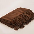 50x70" Pure Wool Cashmere Blend Throw Blanket. Natural, Warm, Soft, and Cozy