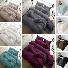 Fleece TEDDY BEAR Duvet Quilt Cover Warm & Cozy OR Fitted Sheet + Pillow Cases