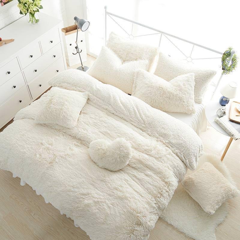 Fleece TEDDY BEAR Duvet Quilt Cover Warm & Cozy OR Fitted Sheet + Pillow Cases 4