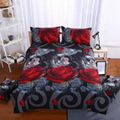 Flower 3D Duvet Cover bedding 4pcs set Bed sheet pillow cases Full/Queen/King 4