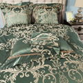 4pc. 6pc. Luxury Palace Sage Green Jacquard King Queen 600TC Duvet Cover Set