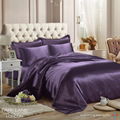 NEW KING SIZE 6PCS SATIN SILK BEDDING SET QUILT COVER FITTED SHEET PILLOW CASES 5