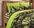 CAL KING 7 PC!! LIME CAMO BEDDING SET COMFORTER SHEET CAMOUFLAGE NEON GREEN