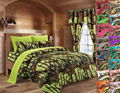 CAL KING 7 PC!! LIME CAMO BEDDING SET COMFORTER SHEET CAMOUFLAGE NEON GREEN