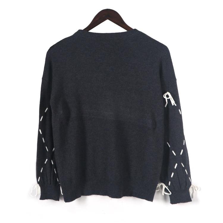 2019 FW fashionable diamond strings ladies knitted pullover sweaters 2