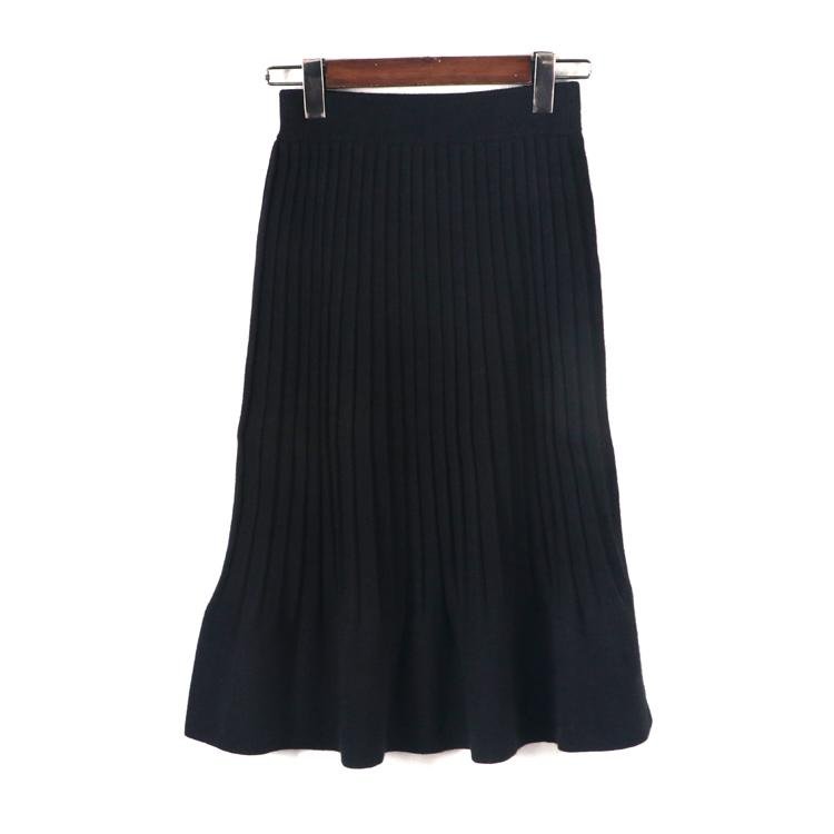 2019 FW fashionable ruffled edge long knitted skirts 2
