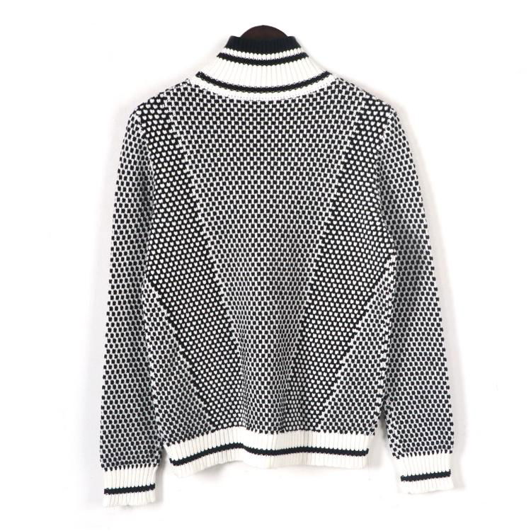 2019 FW ladies fashionable turtleneck black white matching pullover ...