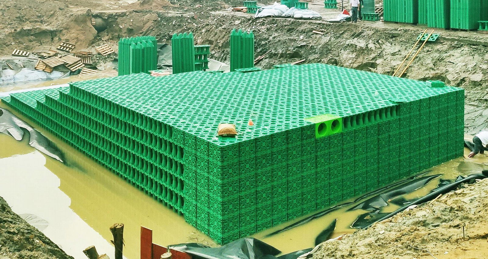 Underground Polystorm Soakaway Crates Infiltration Crate Attenuation