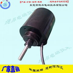 Push-pull solenoid with long stroke and large thrust for waterproof round pipe