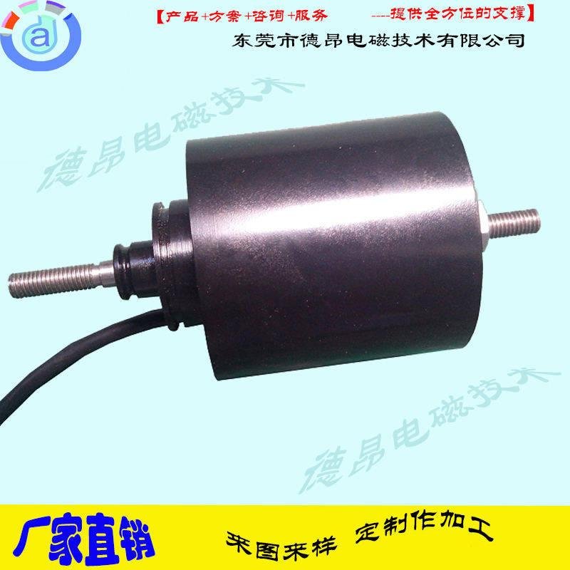 Push-pull solenoid with long stroke and large thrust for waterproof round pipe 3