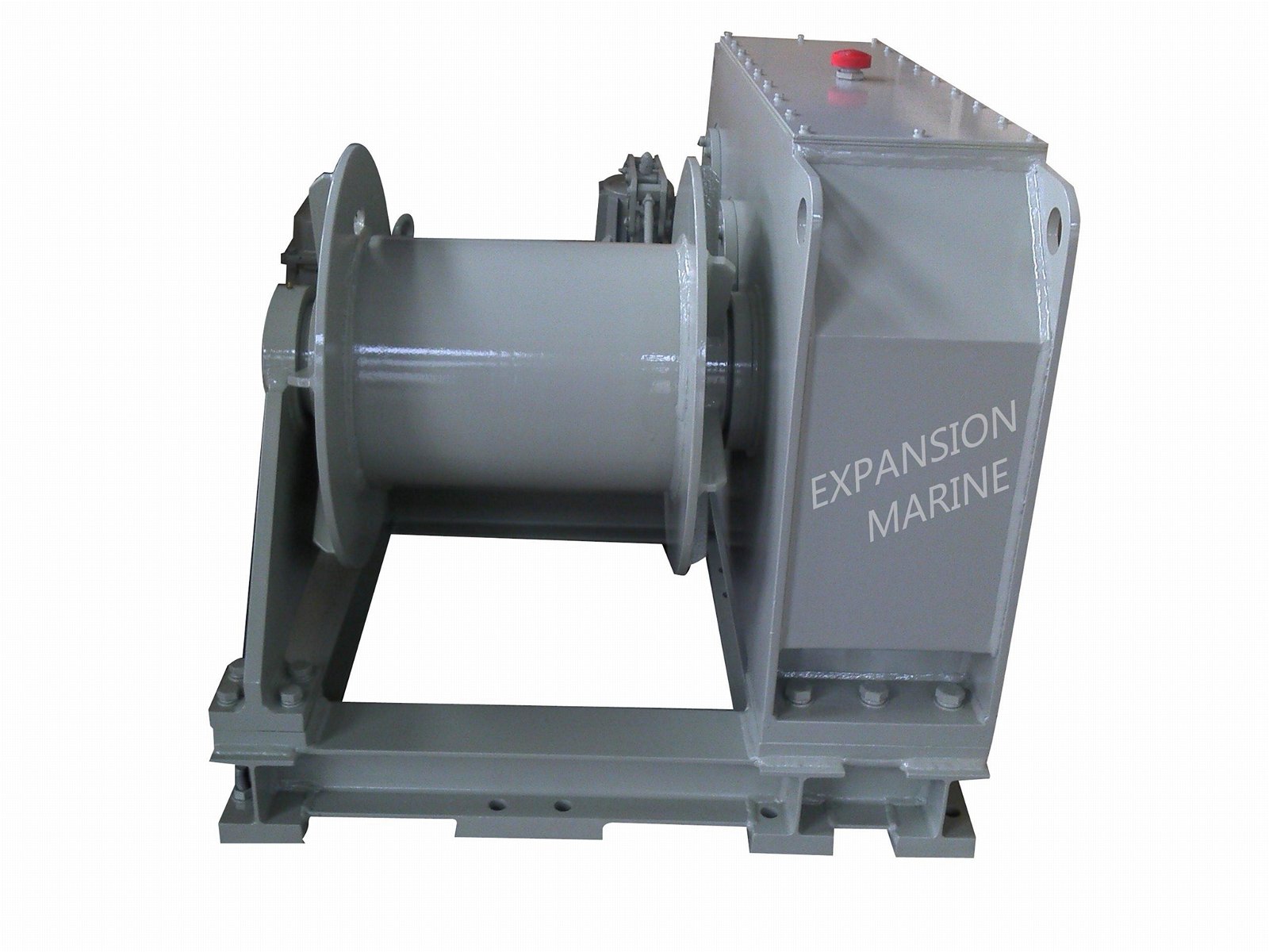 Electric mooring winch for oversea vessel