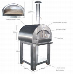 wood fired pizza oven for BBQ