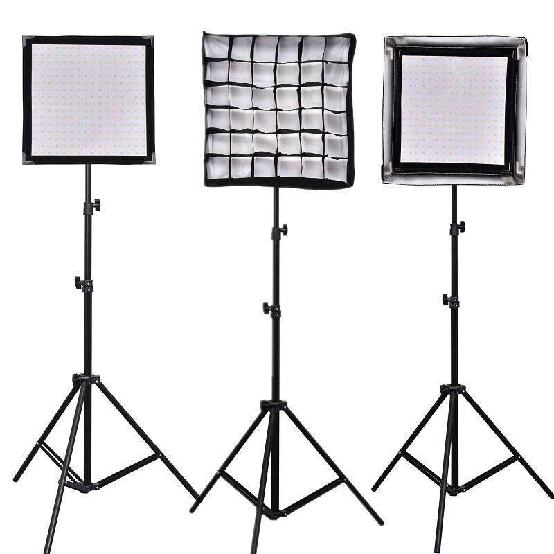 Flex 1x1' Bi-Color LED Mat 3-Light Cine Travel Kit with Batteries and AC Adapter 2