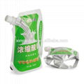 Custom print food grade nontoxic yogurt plastic packaging bag with spout pouch f