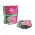 Hot sale resealable 3 sides sealing facial mask packaging bag