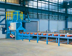 Steel plate rust-removing shot blasting machine produced by the manufacturer 