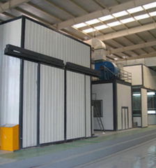 Cycling sand blasting chamber with abrasive automatic recovery system