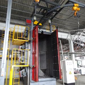 Hook type shot blasting machine for casting parts 2