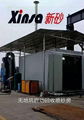 Trolley type air sand blasting chamber