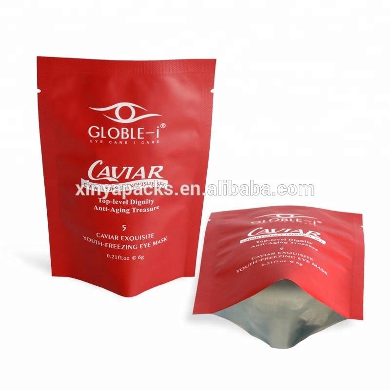 Newest high quality smooth bright surface heat seal professional facial mask bag 2