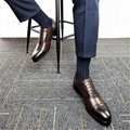 Men height increasing dress shoes leather 5