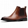 men height increasing Chelsea ankle boots genuine leather 2