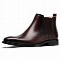 men height increasing Chelsea ankle boots genuine leather 3