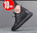 Height increasing 10 cm elevator sport shoes genuine leather 5