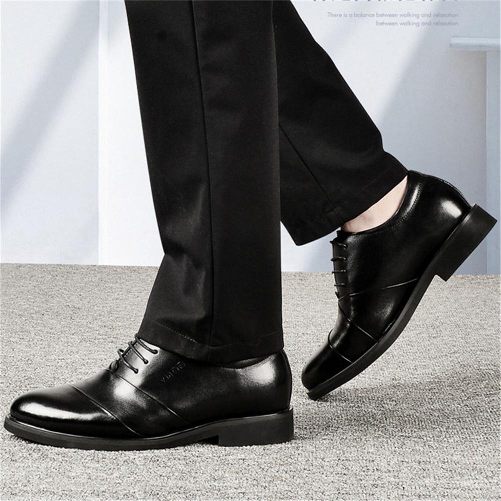 Height increasing 6 cm elevator dress shoes for men genuine leather 3