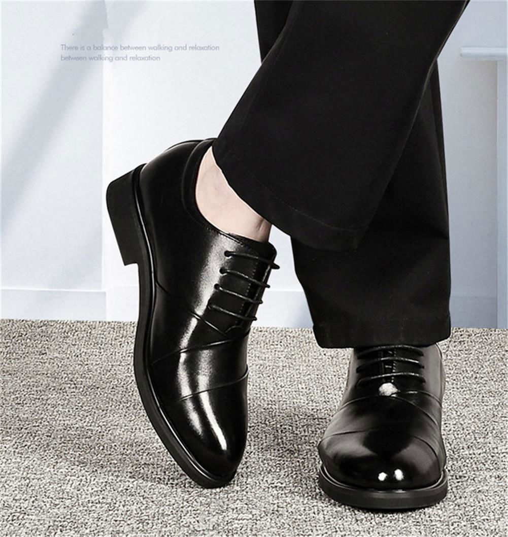 Height increasing 6 cm elevator dress shoes for men genuine leather 4