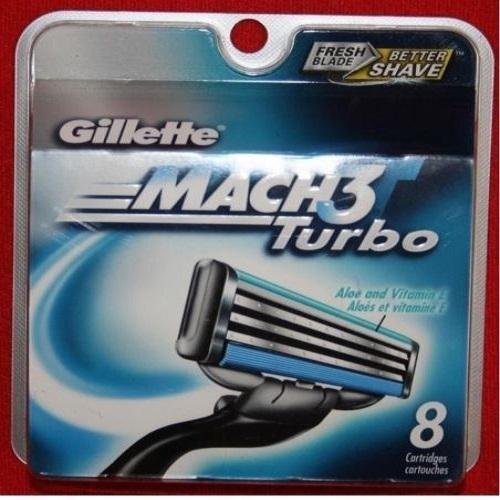 Gillette MACH3 Turbo Men's Razor Blade Refills - 8 Cartridges