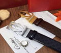 CARTIER BELT DOUBLE C TANK AMÉRICAINE BELT MEN REAL LEATHER CARTIER STRAP TORTUE