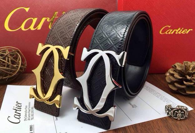 CARTIER BELT DOUBLE C TANK AMÉRICAINE BELT MEN REAL LEATHER CARTIER STRAP TORTUE