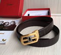 CARTIER BELT DOUBLE C TANK AMÉRICAINE BELT MEN REAL LEATHER CARTIER STRAP TORTUE