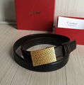 CARTIER BELT DOUBLE C TANK AMÉRICAINE BELT MEN REAL LEATHER CARTIER STRAP TORTUE