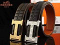 Hermès Togo calfskin leather hermes belt fashion H buckle man hermes strap