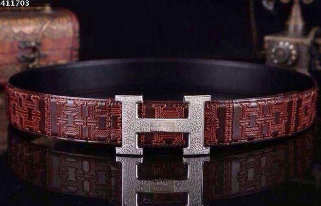 Hermès Togo calfskin leather        belt fashion H buckle man        strap 4