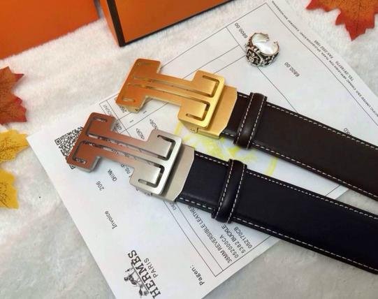 Hermès Togo calfskin leather        belt fashion H buckle man        strap 5