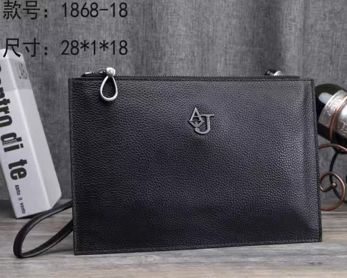 Armani wallet real leather purse man zipper burse hot sale notecase wtih box  5